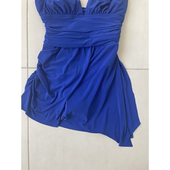 Magic Suit Swim One Piece Swimsuit Ruched Skirt Swimwear FLAW - Picture 4 of 14